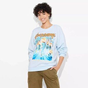 NEW Goosebumps Attack of Jack-O-Lanterns Graphic Sweatshirt Blue Women's Small